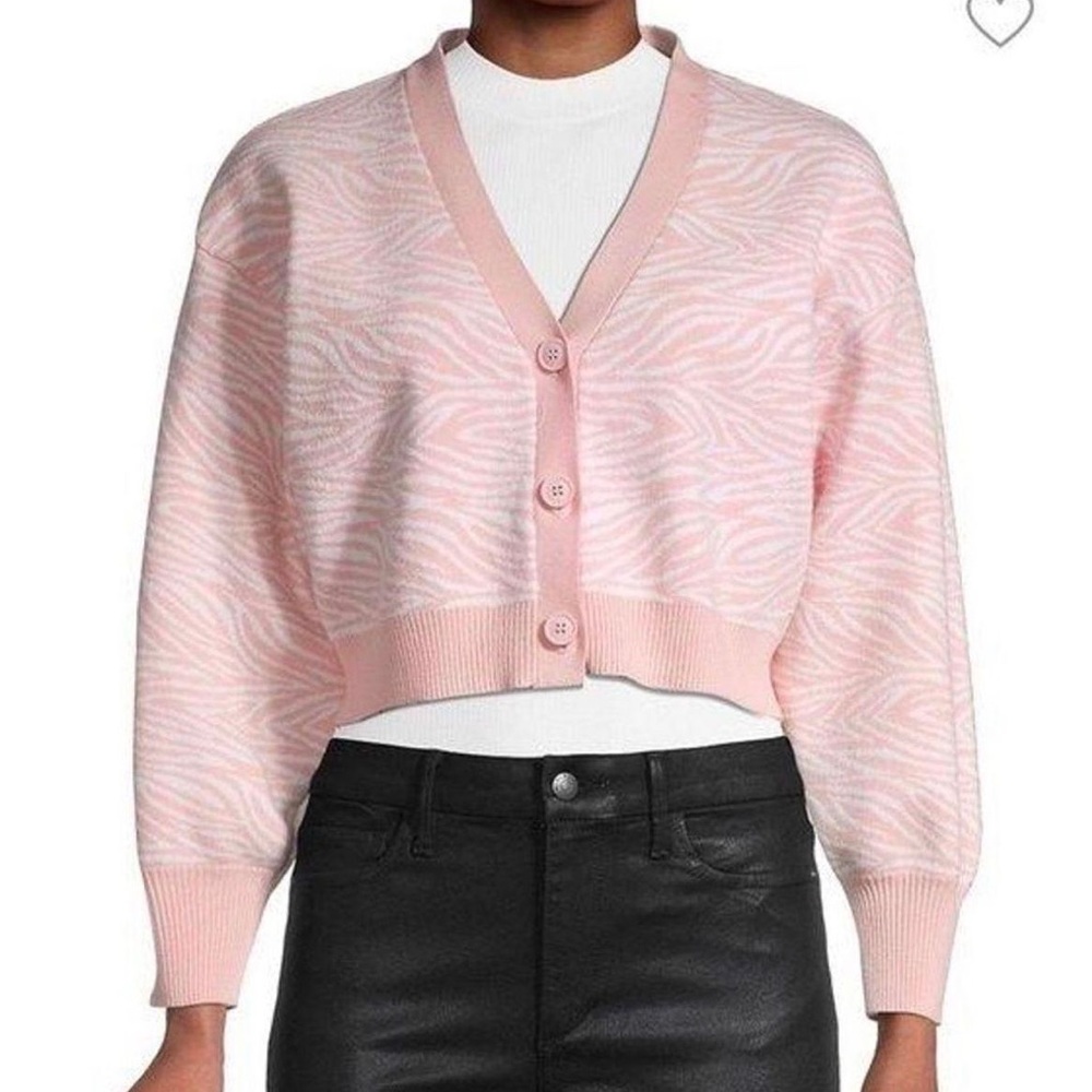 Very cute barely worn pink zebra cardigan
